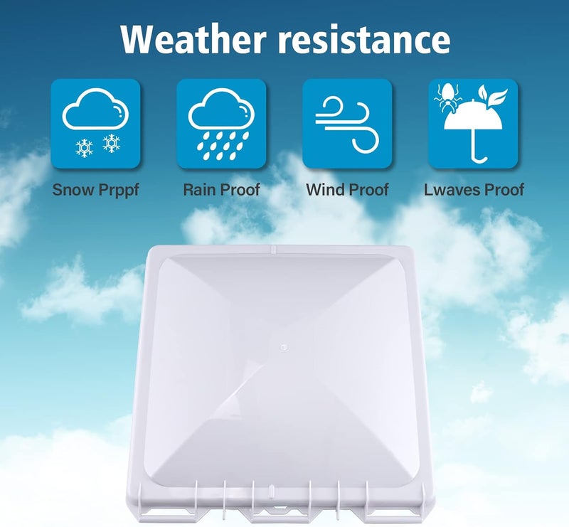 HOMEE Rv Roof Vent Cover Replacement 13 x13 inch Universal White Vent Lid for Camper Trailer Motorhome Bathroom, 1 Pack - Image 4